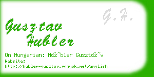 gusztav hubler business card